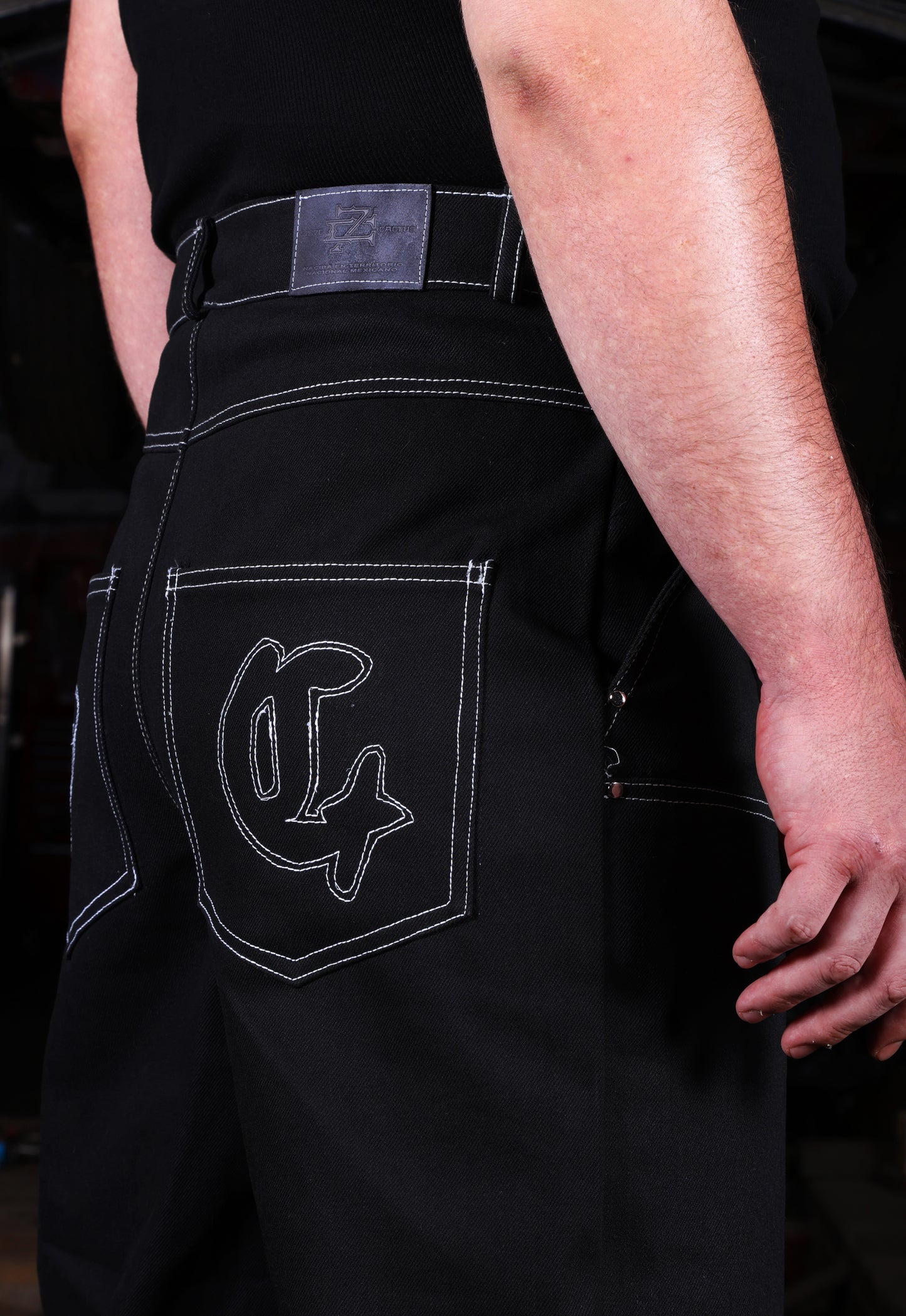 Jeans Black Caucho