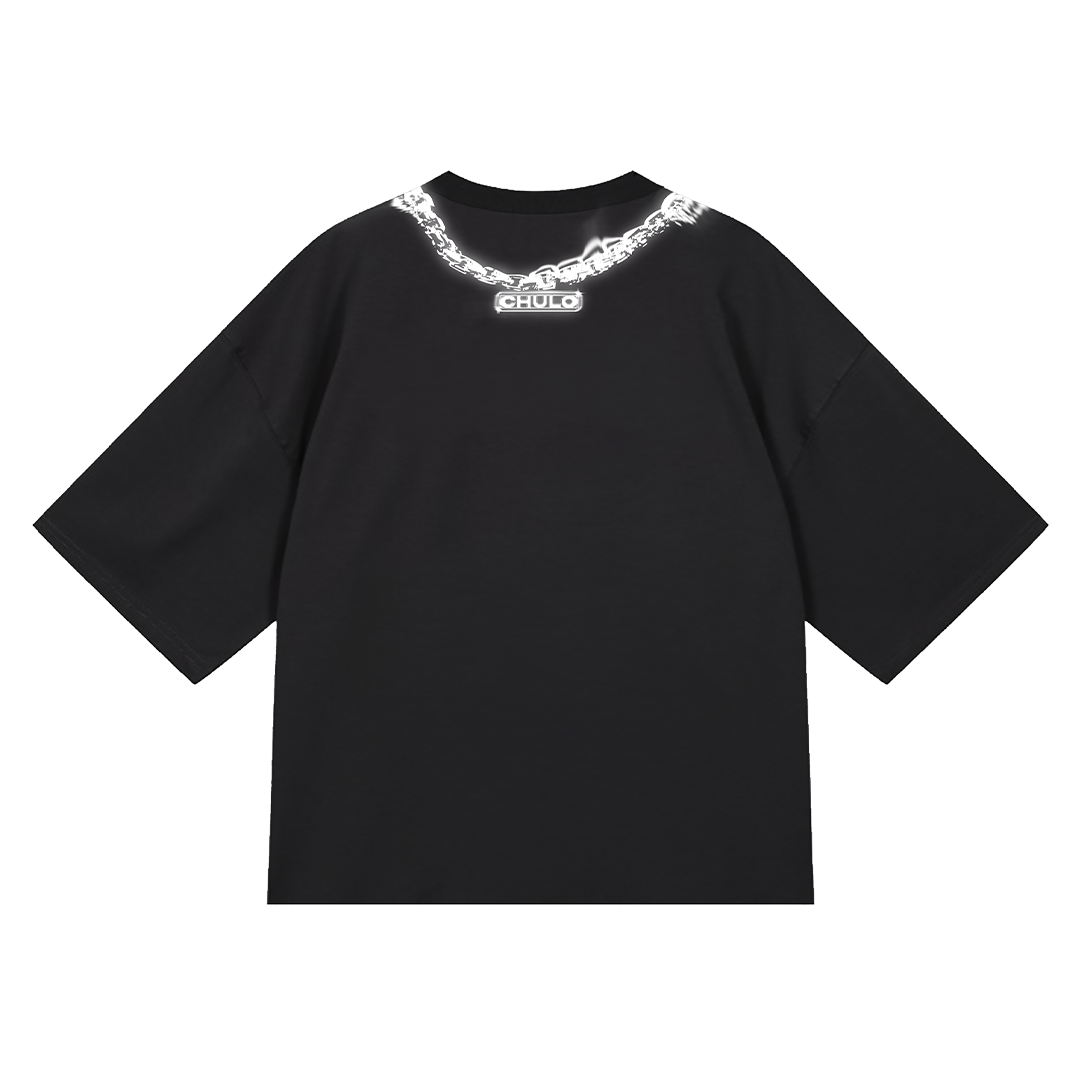 Playera boxy fit negra hecho en mexico