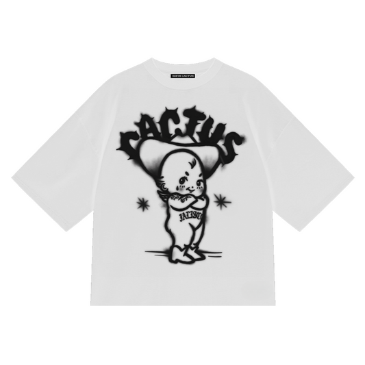 7 cactus playera playera blanca con bebe vaquero con tatuajes jalisco y bottas en grafiti